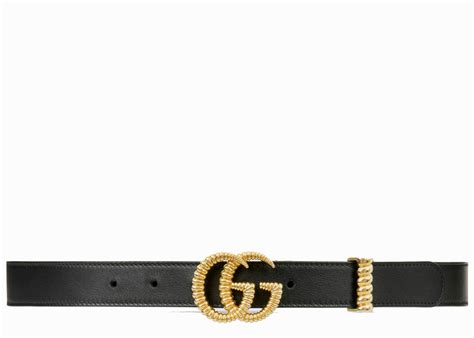 Gucci Torchon Double G Buckle Leather Belt 1W .